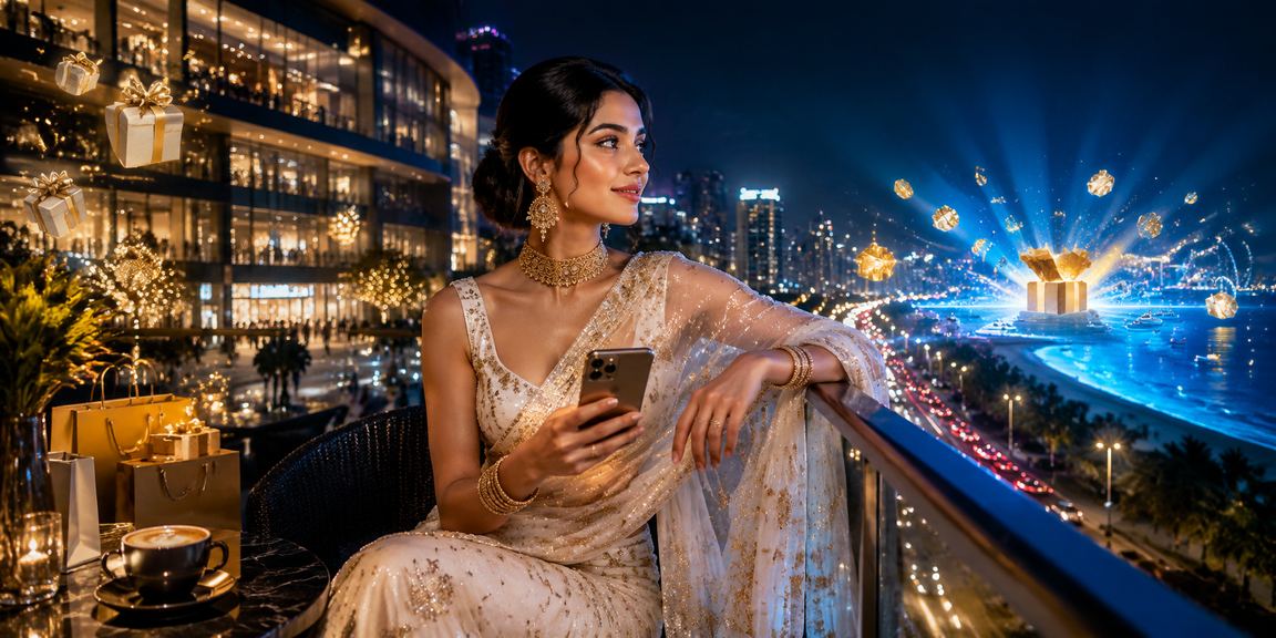 Delhi mobile casino player wearing traditional saree
